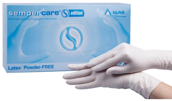 Рукавички медичні оглядові латексні нестерильні неприпудрені 6- 7